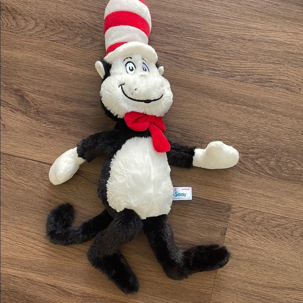 Vintage Aurora Dr Seuss Cat In The Hat Stuffed Plush Toy